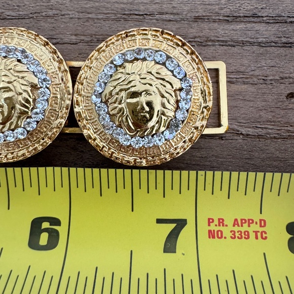 Gianni Versace Vintage Iconic Bracelet with Crystal Medusa Gold Shade - Picture 3 of 6